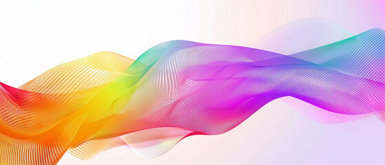 Abstract colorful wavy lines design representing fluid motion and vibrant aesthetic