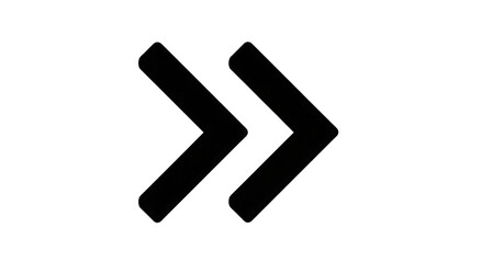 Double Chevron Forward isolated on a transparent background