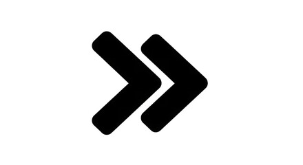 Double Chevron Forward isolated on a transparent background