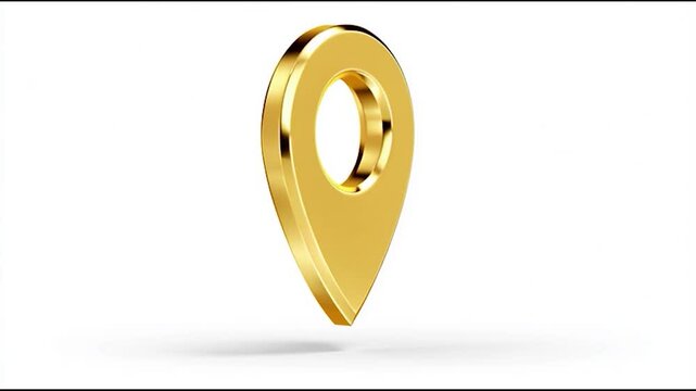 Golden Map Pointer: A gleaming golden map pointer icon stands tall, marking your destination with elegance and precision.