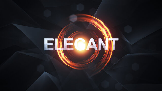 Creative Titles and Logo - Elegant Abstract Design Featuring Illuminated Ring and Modern Geometric Shapes