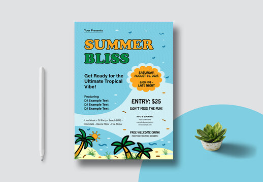 Summer Party Poster Template