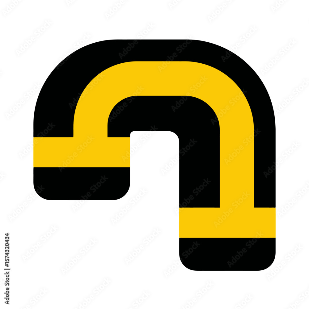 Poster abstract lines curve in geometric design isolated