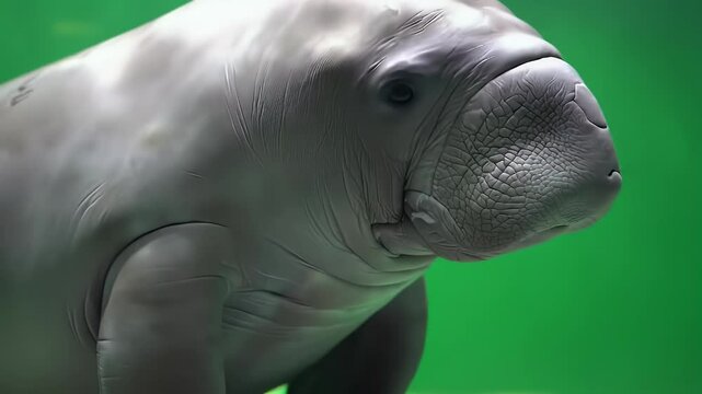 Serene Dugong Portrait: Gentle Giant of the Sea