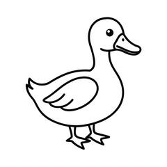 duck in doodle simple style