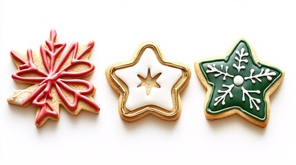 Christmas Cookie Decorating Kit for Holiday Baking - Isolated on White Background