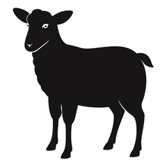 silhouette of a goat