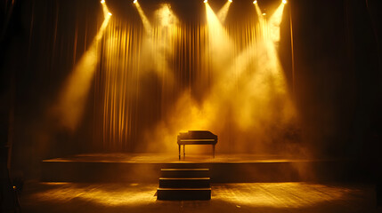 Dramatic spotlight with soft shadows elegant stage, Stage light backdrop