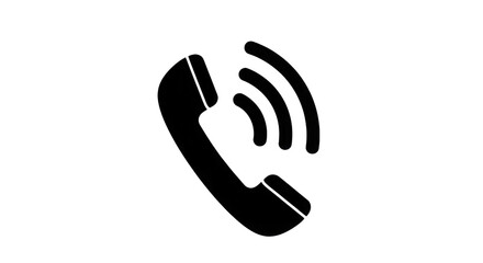 Incoming Call Icon isolated on a transparent background
