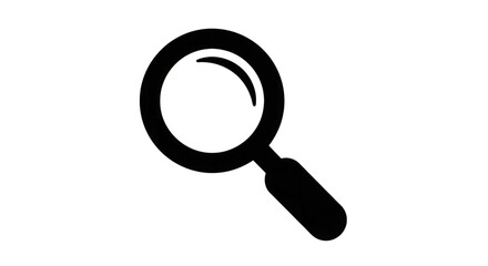 Magnifying Glass Outline isolated on a transparent background