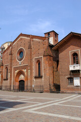 Medieval San Lorenzo church, cathedral of Mortara, Pavia, Italy