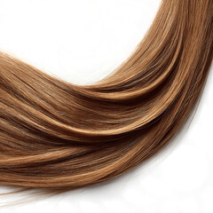  thin strand of straight hair on a transparent background