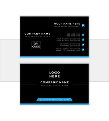 Double-sided creative business card template. Clean and professional business card. horizontal simple clean business or visiting card. best for print items. editable vector illustration.
             