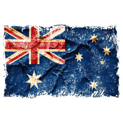 Australian flag texture on transparent Background