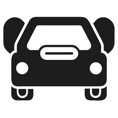 Obraz premium Minimalist silhouette of a self driving car design representing advanced transportation technology