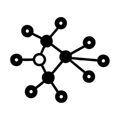 Obraz premium A simple elegant silhouette of interconnected nod vector design for futuristic concepts