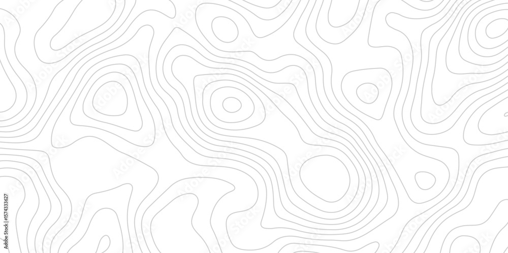 Poster abstract topographic map contour, white background and black wave lines pattern texture. geographic 