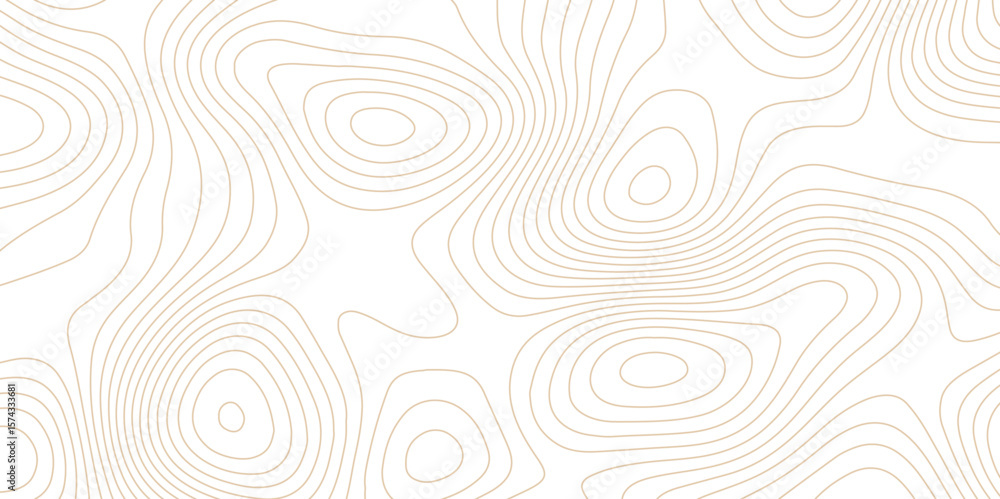 Poster abstract topographic map contour, white background and color wave lines pattern texture. geographic 