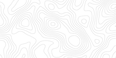 Abstract topographic map contour, white background and black wave lines pattern texture. geographic contour map grid backdrop paper texture. terrain path isolated on a background.