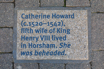 Local History Plaque on West Street in Horsham, West Sussex