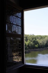 view from the window on the Cher river, France