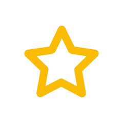 Yellow outline star icon