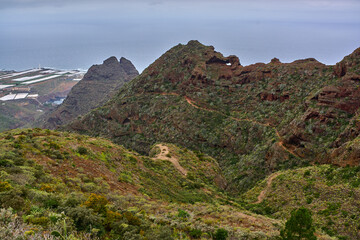 Anaga ridge and ocean view