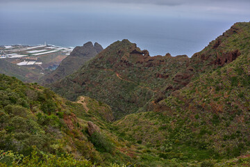 Anaga ridge and ocean view
