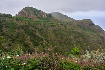 Troglodyte cliff dwellings in Tenerife
