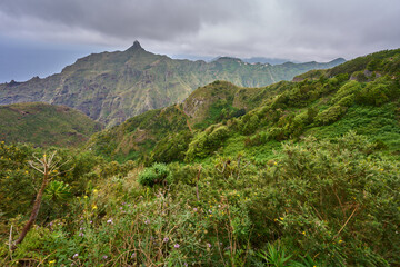 Landscape of Anaga with Roque de Taborno