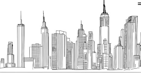 CITY LINE isolated on white background