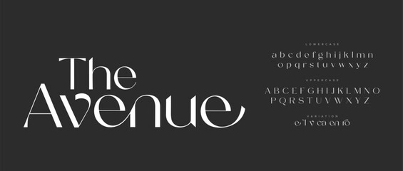 Avenue calligraphy alphabet small lettering a to z font family