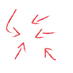 set of red arrows