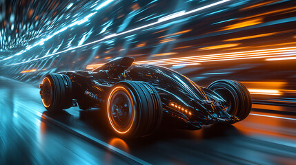 Abstract digital environment of neon technology high resolution picture