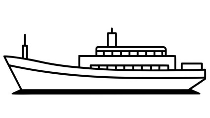 Obraz premium Oil Tanker Ship Maritime Transport Vector Illustration