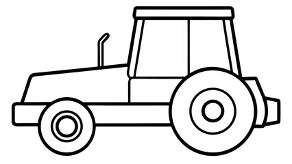 Road Roller Machine Vector Illustration Black Outline