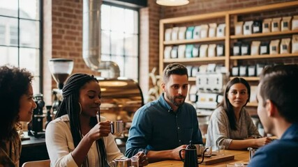 Engaging coffee tasting experience at artisan roastery brings smiles and connection among participants - Powered by Adobe