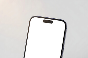 Smartphone Blank White Screen Mobile Technology Mockup Display