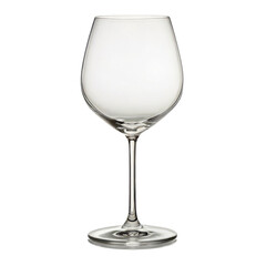 Elegant wine glass on a stem, cut out