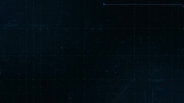 Glowing blue wavelike pattern on a dark gridlined background