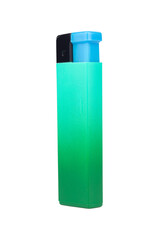 plastic lighter, round shape, isolated from the background