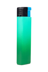 plastic lighter, round shape, isolated from the background