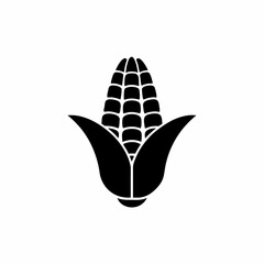 unique corn silhouette illustration isolated on white background