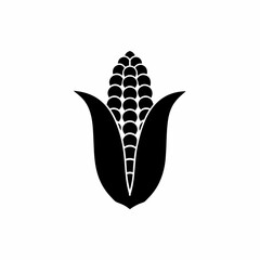 unique corn silhouette illustration isolated on white background