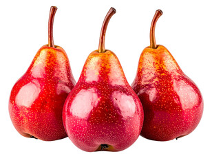Red pears fresh fruit healthy eating ripe pears delicious pears food on transparent background