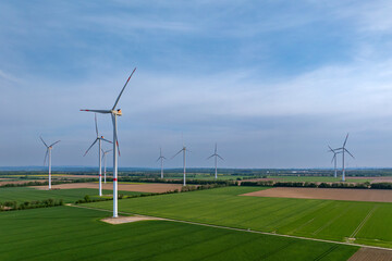Wind Turbines in Agricultural Landscape