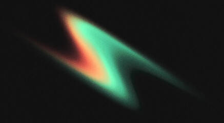 Abstract shape in teal and muted red on a dark textured expanse