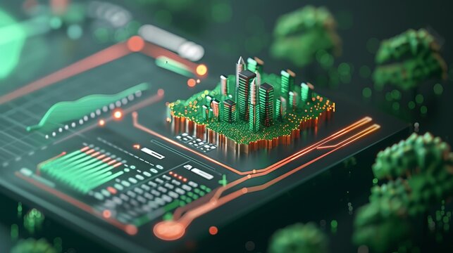 close up of electronic circuit board - Powered by Adobe