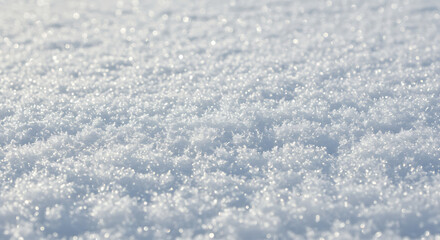 Fototapeta premium Close-Up of Sparkling Snow Crystals Winter Wonderland Texture, Glistening Ice Surface, Frozen Beauty