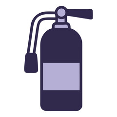 Dark purple fire extinguisher with light purple label